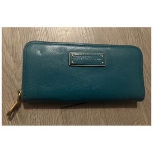 Marc by Marc Jacobs Blue Wallet with Gold Accents
